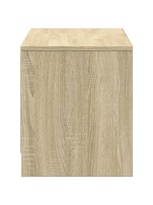Tv skapītis ar led, koka krāsa, 97x34x40 cm, inženierijas koks