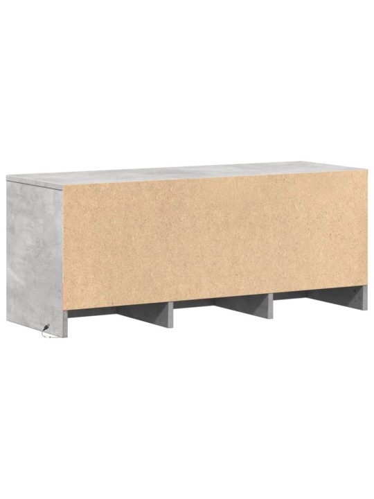 Tv skapītis ar led, pelēks, 97x34x40 cm, inženierijas koks