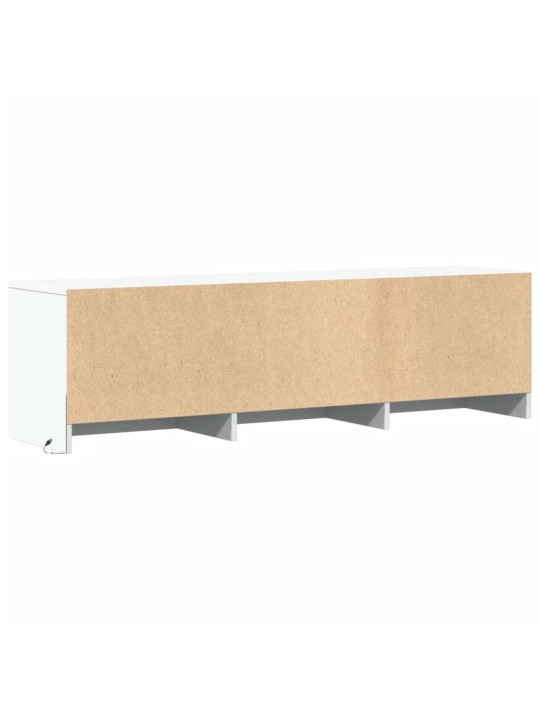 Tv skapītis ar led, balts, 140x34x40 cm, inženierijas koks