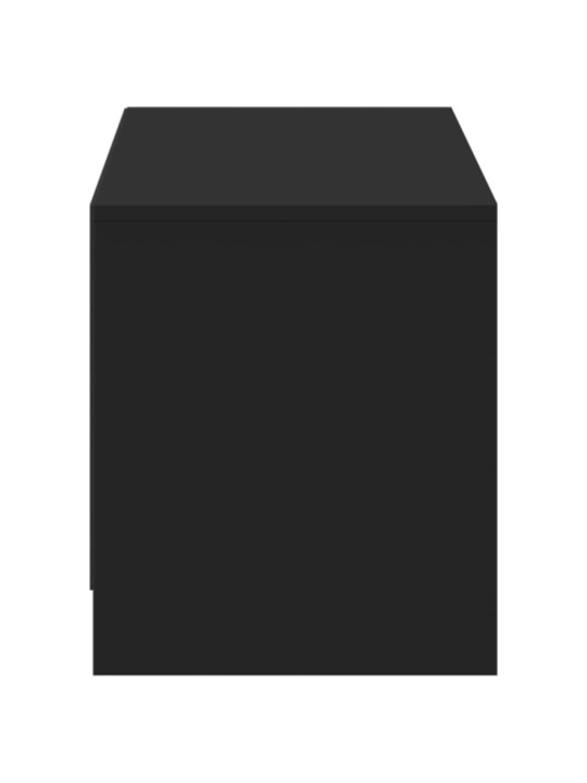 Tv skapītis ar led, melns, 140x34x40 cm, inženierijas koks