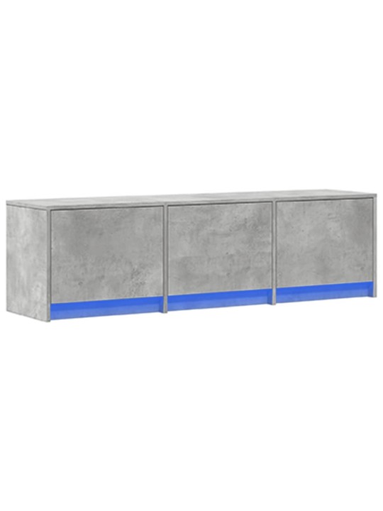Tv skapītis ar led, pelēks, 140x34x40 cm, inženierijas koks