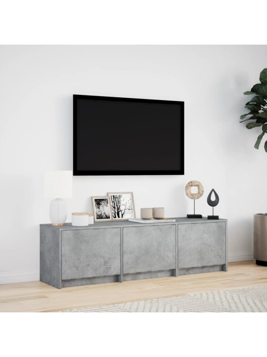 Tv skapītis ar led, pelēks, 140x34x40 cm, inženierijas koks