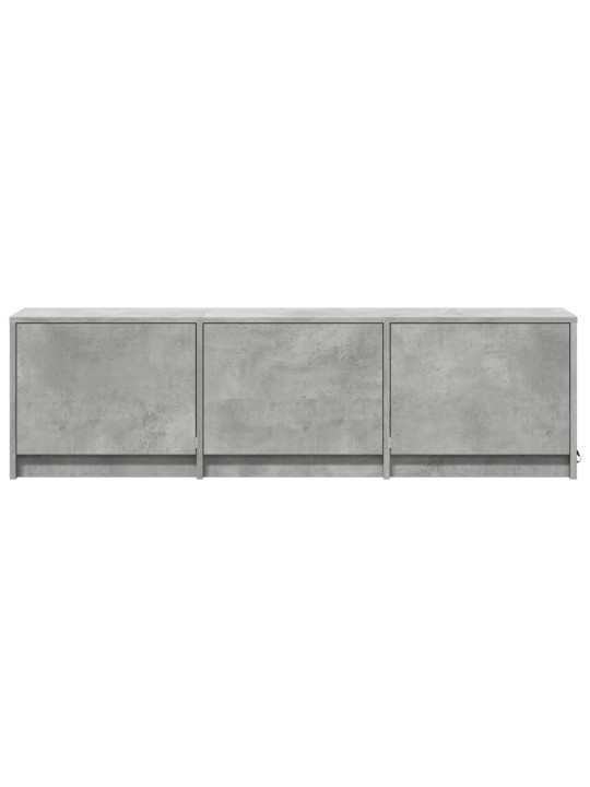 Tv skapītis ar led, pelēks, 140x34x40 cm, inženierijas koks