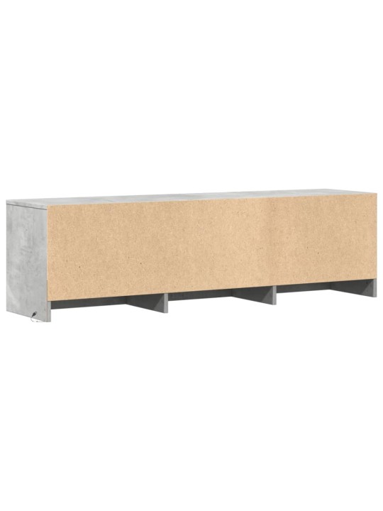 Tv skapītis ar led, pelēks, 140x34x40 cm, inženierijas koks