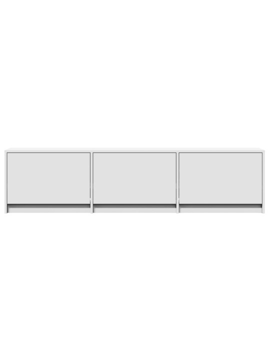 Tv skapītis ar led, balts, 165x34x40 cm, inženierijas koks