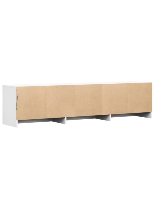 Tv skapītis ar led, balts, 165x34x40 cm, inženierijas koks