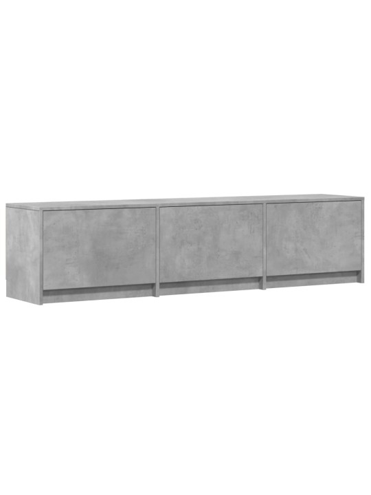 Tv skapītis ar led, pelēks, 165x34x40 cm, inženierijas koks