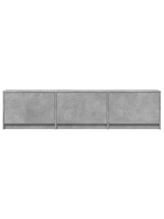 Tv skapītis ar led, pelēks, 165x34x40 cm, inženierijas koks