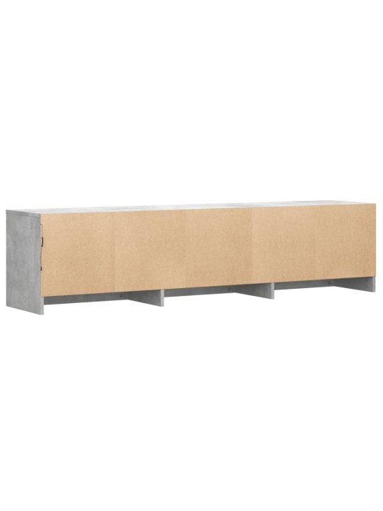 Tv skapītis ar led, pelēks, 165x34x40 cm, inženierijas koks