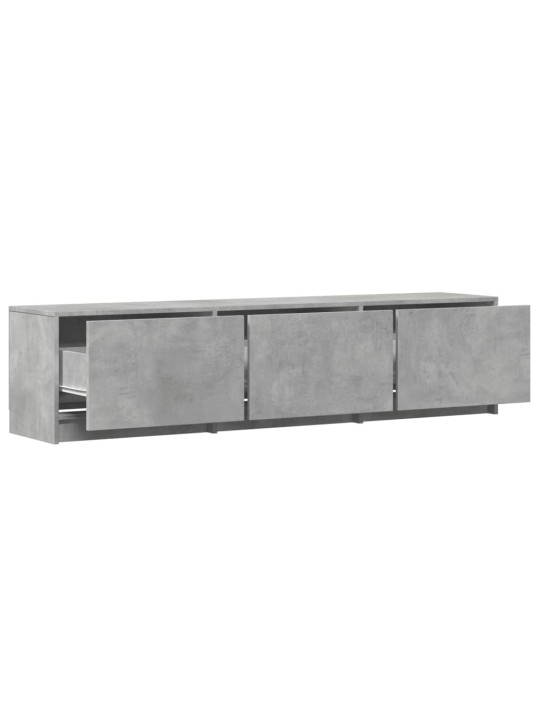 Tv skapītis ar led, pelēks, 165x34x40 cm, inženierijas koks