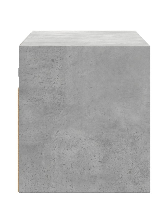 Tv sienas skapītis ar led lampiņām, betona pelēks, 100x31x35 cm