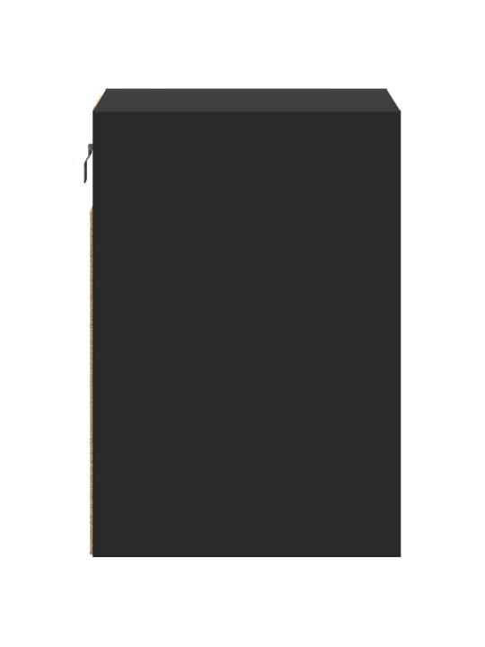 Tv galdiņi ar led lampiņām, 2 gab., melni, 41x31x45 cm