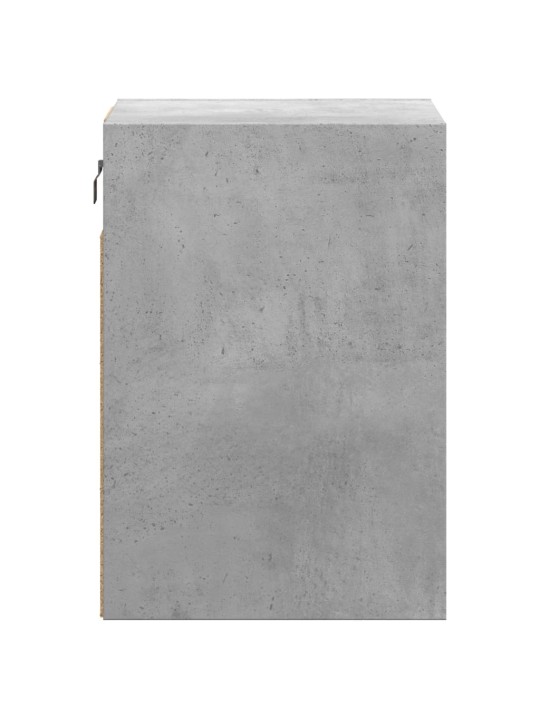 Tv sienas skapītis ar led lampiņām, betona pelēks, 41x31x45 cm