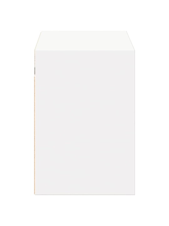 Tv sienas skapītis ar led lampiņām, balts, 100x31x45 cm