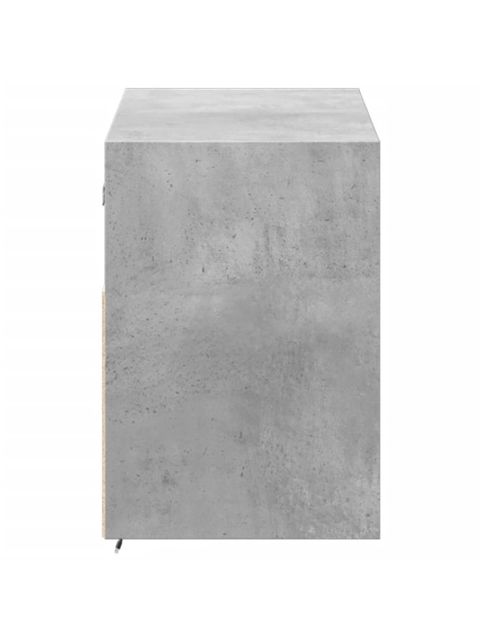 Tv sienas skapītis ar led lampiņām, betona pelēks, 100x31x45 cm