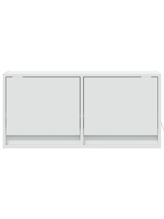 Tv skapītis ar led lampiņām, balts, 80x31x38 cm