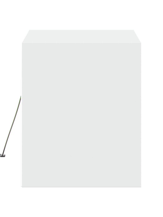 Tv skapītis ar led lampiņām, balts, 80x31x38 cm