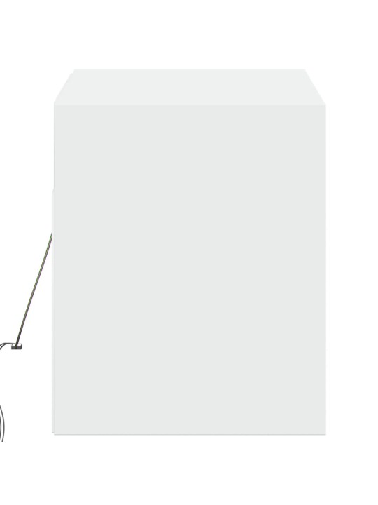 Tv galdiņš ar led lampiņām, balti, 100x31x38 cm