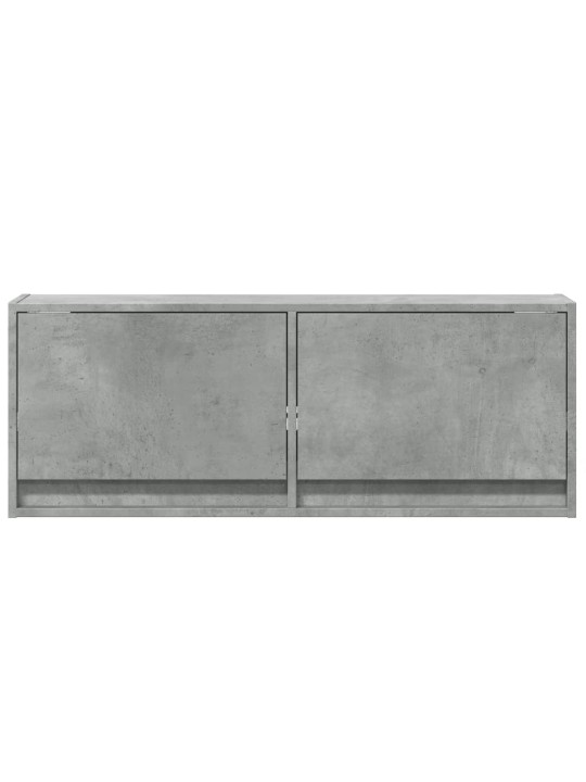 Tv sienas skapītis ar led lampiņām, betona pelēks, 100x31x38 cm