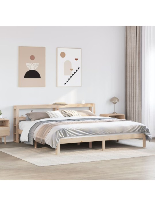 Gultas rāmis ar galvgali, 180x200 cm, priedes masīvkoks