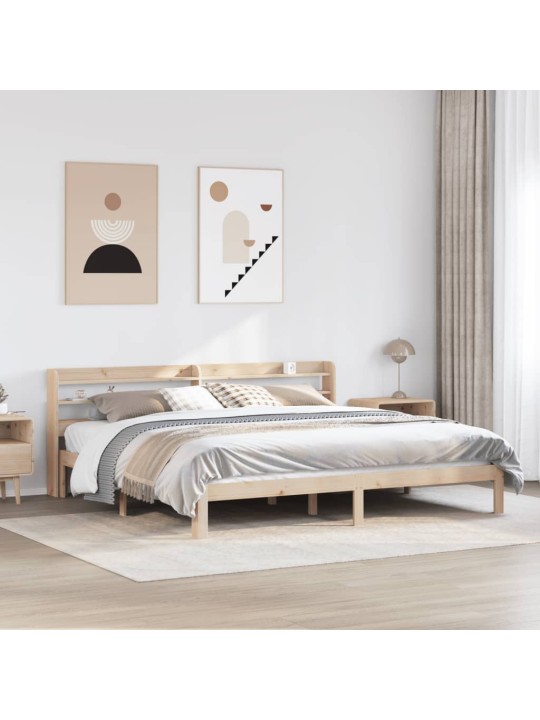 Gultas rāmis ar galvgali, 180x200 cm, priedes masīvkoks