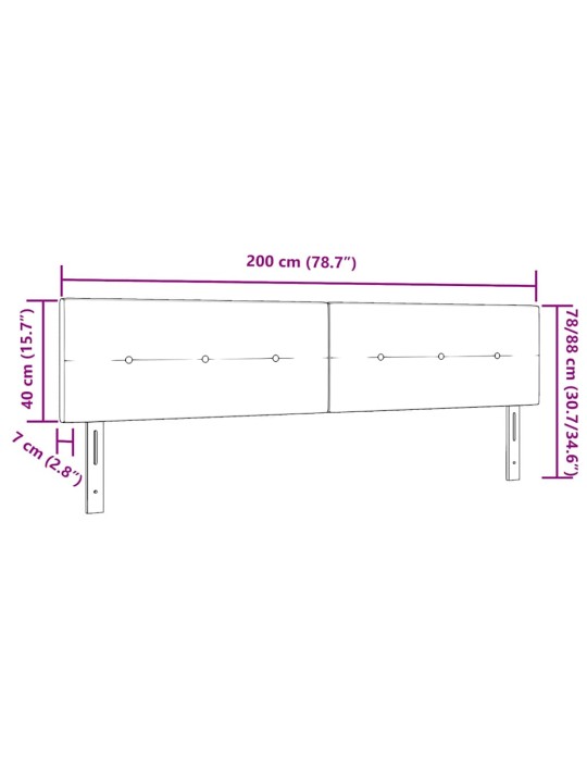 Led gultas galvgalis ar galvas klāju tumši brūna 200 cm audums