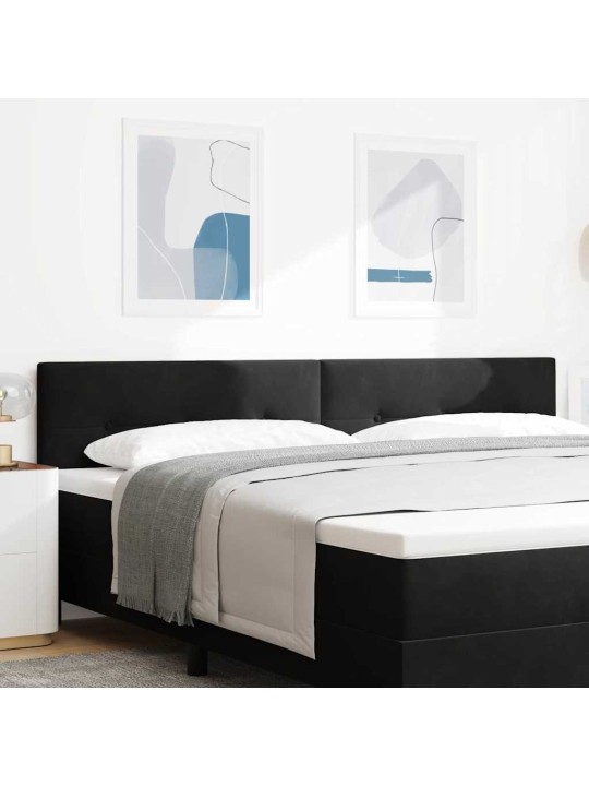 Galvgalis ar led sloksnes lukturiem melna 100 cm samts