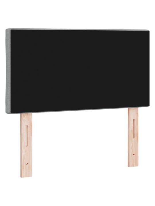 Galvgalis ar led sloksnes lukturiem gaiši pelēks 80 cm audums