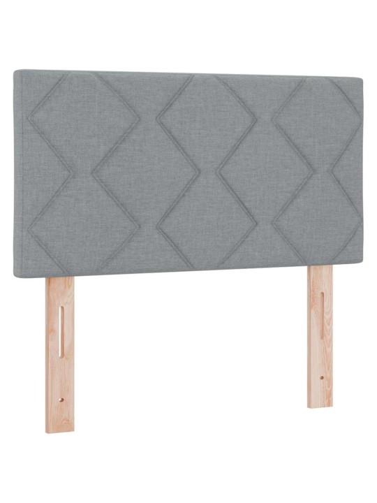 Galvgalis ar led sloksnes lukturiem gaiši pelēks 80 cm audums