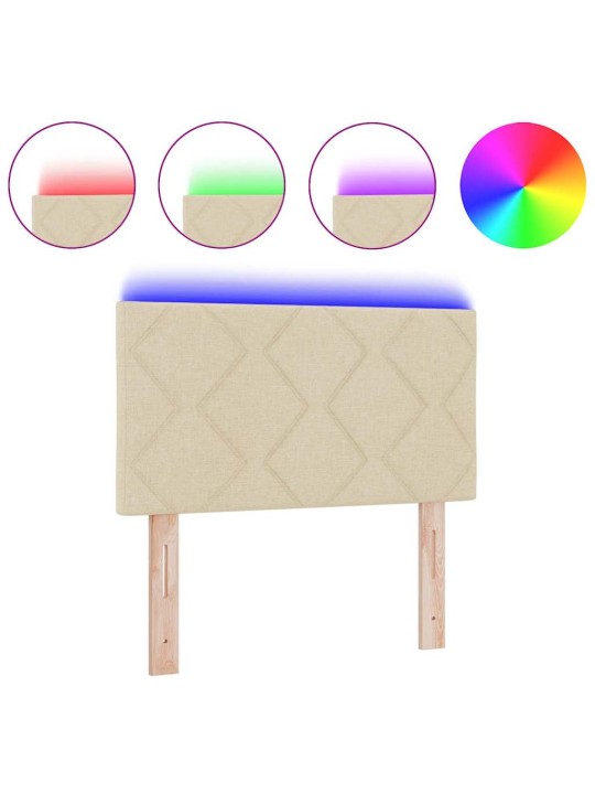 Galvgalis ar led sloksnes lukturiem krēmkrāsa 80 cm audums