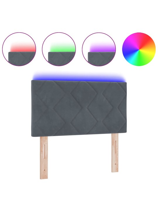 LED gultas galvgalis geometric manuāls tumši pelēka 80 cm samts