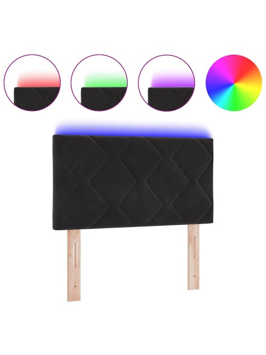 LED gultas galvgalis geometric manuāls melna 80 cm samts
