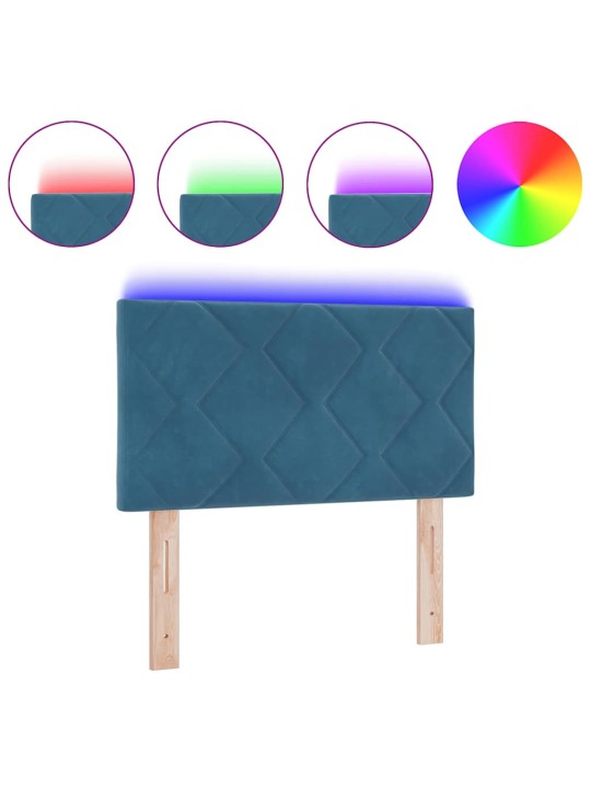 LED gultas galvgalis geometric manuāls tumši zila 80 cm samts