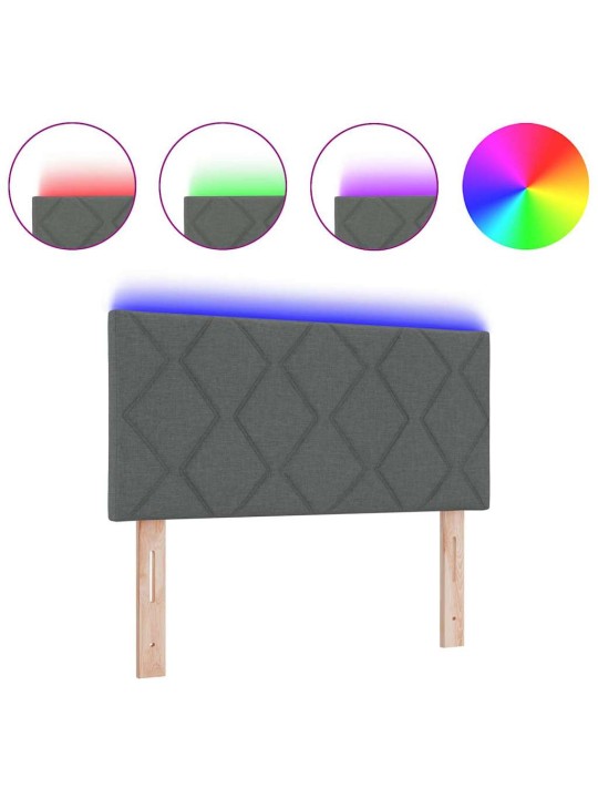Galvgalis ar led sloksnes lukturiem pelēka 90 cm audums