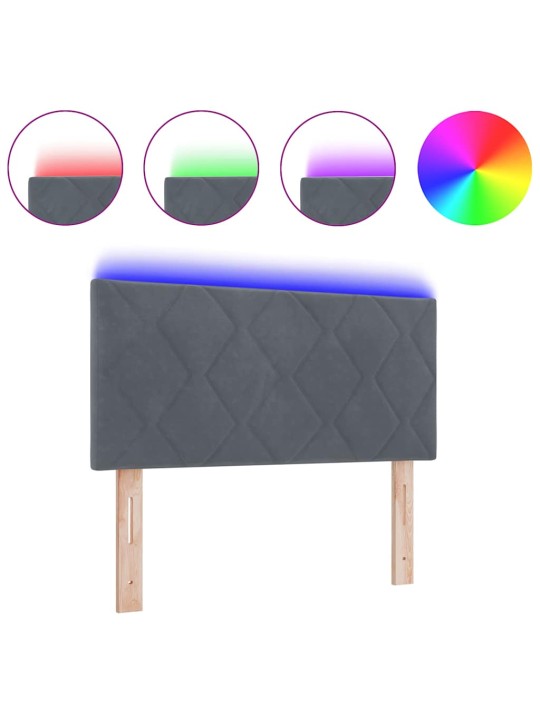 LED gultas galvgalis geometric manuāls tumši pelēka 90 cm samts