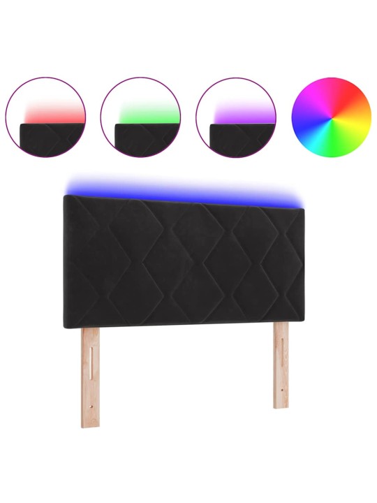LED gultas galvgalis geometric manuāls melna 90 cm samts