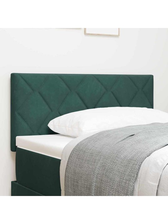 LED gultas galvgalis geometric manuāls tumši zaļa 90 cm samts