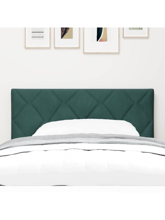 LED gultas galvgalis geometric manuāls tumši zaļa 90 cm samts