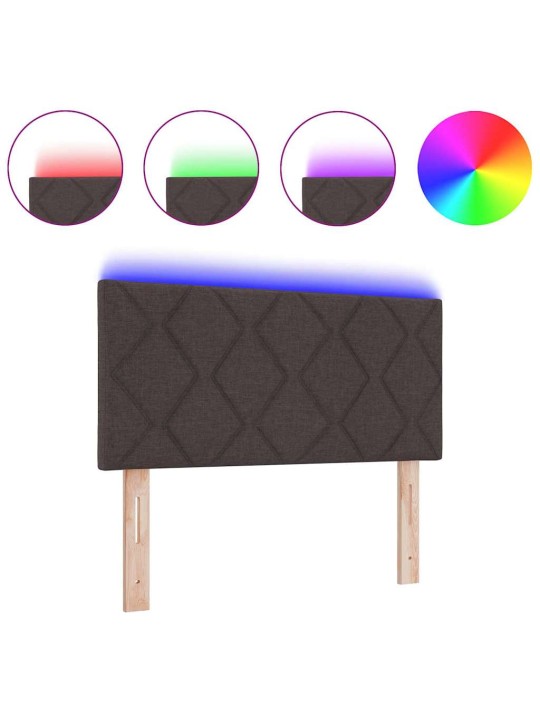 Galvgalis ar led sloksnes lukturiem brūna 100 cm audums