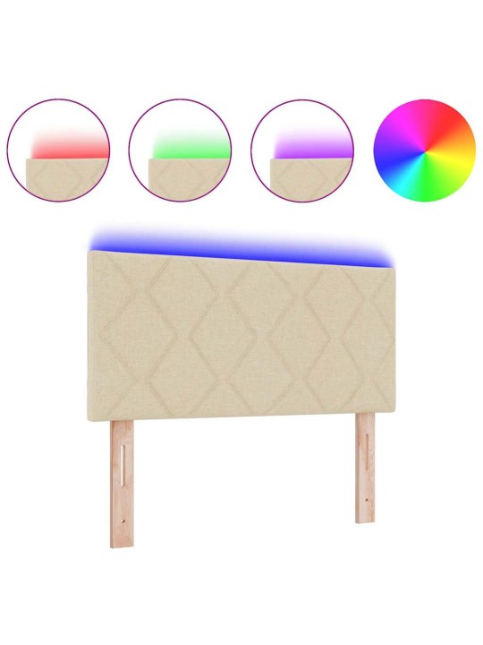Galvgalis ar led sloksnes lukturiem krēmkrāsa 100 cm audums