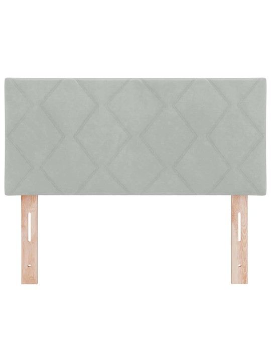 Led gultas galvgalis geometric gaiši pelēka 100 cm samts