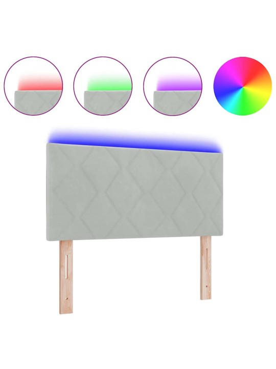 Led gultas galvgalis geometric gaiši pelēka 100 cm samts