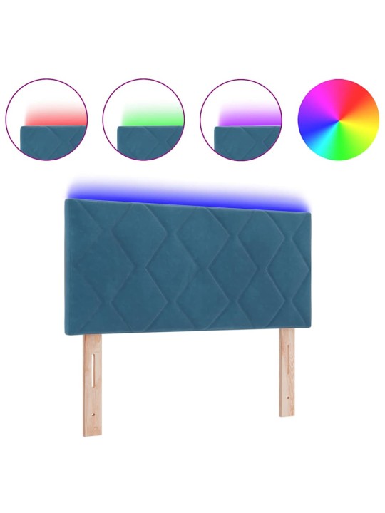 LED gultas galvgalis geometric manuāls tumši zila 100 cm samts