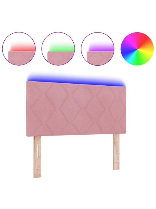 LED gultas galvgalis geometric manuāls rozā 100 cm samts