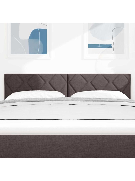 Galvgalis ar led sloksnes lukturiem brūna 144 cm audums