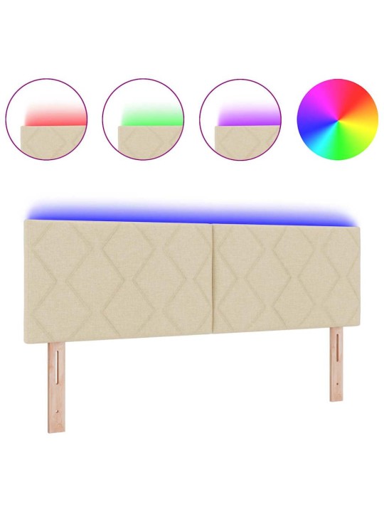 Galvgalis ar led sloksnes lukturiem krēmkrāsa 144 cm audums
