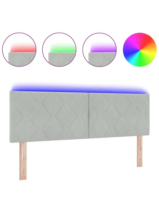 Led gultas galvgalis geometric gaiši pelēka 144 cm samts