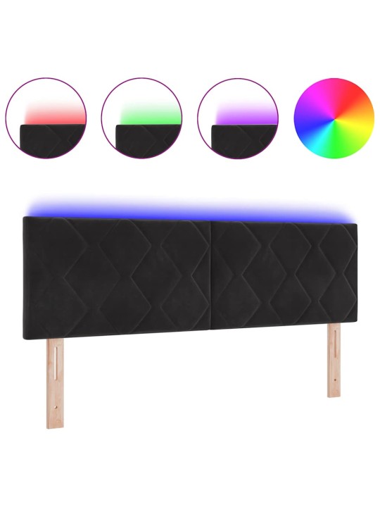 Led gultas galvgalis geometric manuāls melna 144 cm samts