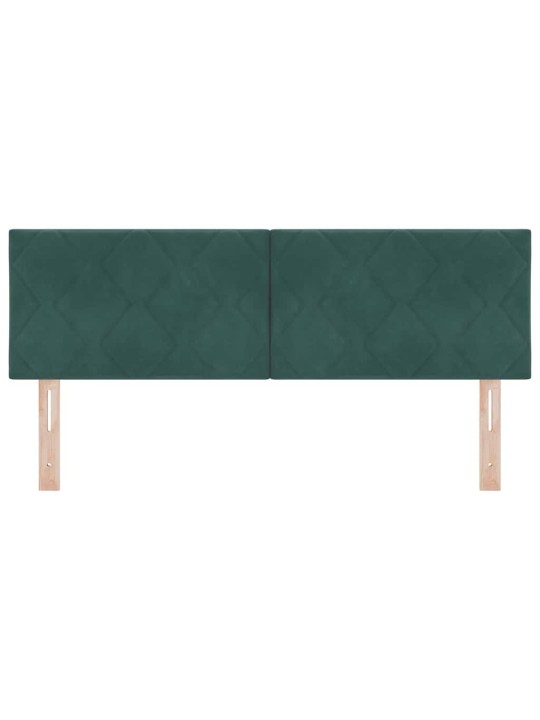 LED gultas galvgalis geometric manuāls tumši zaļa 144 cm samts