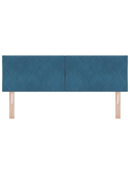 LED gultas galvgalis geometric manuāls tumši zila 144 cm samts